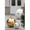 BOULE GRELOT DE NOEL EN FER BLANC MAT M  - J-LINE