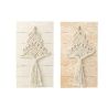 DECORATION MURALE SAPIN MACRAME NATUREL/BLANC  - J-LINE