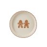 MOULE À TARTE COOKIE EN GRÉS BLANC/OCRE 26*26*4.5CM - J-LINE