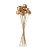 LOT DE 10 BRANCHES FLEURS SÉCHÉES DOREES - J-LINE