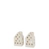 VASE MAISON LED EN ARGILE BLANCHE - J-LINE