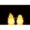 BONHOMME DE NEIGE LED ETOILE BLANC/BEIGE S - J-LINE