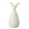 RENNE CORPS OVAL EN PORCELAINE ECRU L 10 x 9.5 x 21 cm- J-LINE