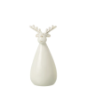 RENNE CORPS OVAL EN PORCELAINE ECRU M 8 x 8.5 x17.5cm- J-LINE