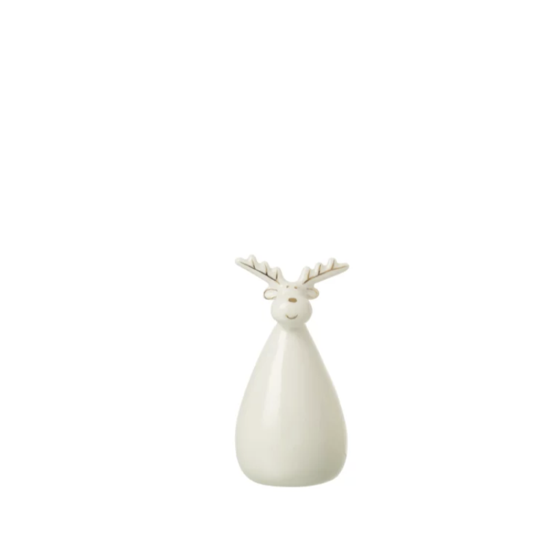 RENNE CORPS OVAL EN PORCELAINE ECRU S - J-LINE