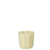 PANIER ROND LIGNE RAPHIA NATUREL/AZURE  S - J-LINE