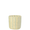 PANIER ROND LIGNE RAPHIA NATUREL/AZUR  L - J-LINE