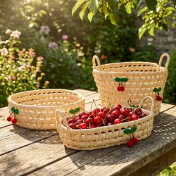 CEREZA PLATEAU ROND CERISES 30CM - HOME EDELWEISS