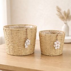 LUCINE PANIER FLEURS M 19X19X16M - HOME EDELWEISS