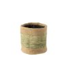 PANIER ROND EN JUTE NATUREL/VERT L 20X20X20CM - J-LINE