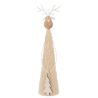 RENNE DECO TEDDY METAL BEIGE/NATUREL L 8*8*37CM - J-LINE