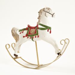 CHRISTMAS - CHEVAL À BASCULE 21CM - HOME EDELWEISS