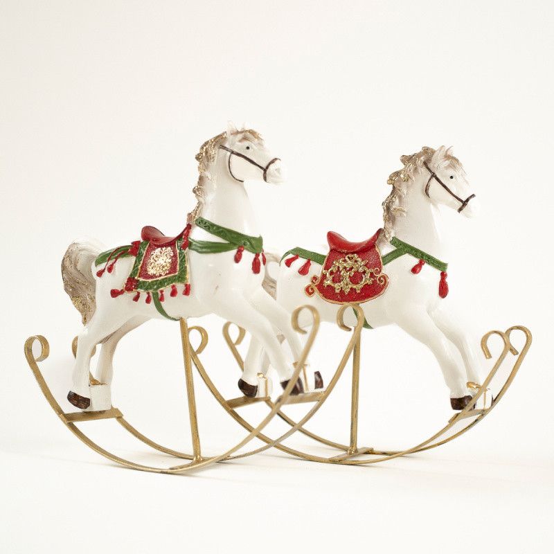 CHRISTMAS - CHEVAL À BASCULE 21CM - HOME EDELWEISS
