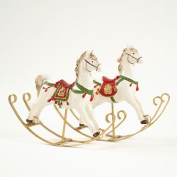 CHRISTMAS - CHEVAL À BASCULE 25CM - HOME EDELWEISS