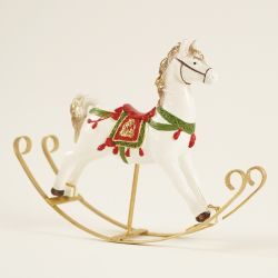 CHRISTMAS - CHEVAL À BASCULE 25CM - HOME EDELWEISS