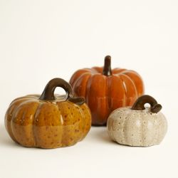 PUMPKIN - CITROUILLE ORANGE 13CM - HOME ELDEWEISS