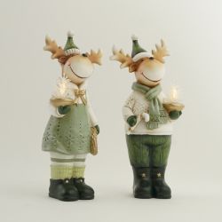 CLOCHETO - CERF VERT 26CM LED - HOME ELDEWEISS