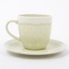 JUPITER - TASSE CAFÉ AVEC SOUS TASSE VERT/IVOIRE - HOME ELDEWEISS
