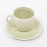 JUPITER - TASSE CAFÉ AVEC SOUS TASSE VERT/IVOIRE - HOME ELDEWEISS
