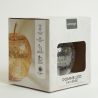 SIMONA B/POMME BLANC/OR LED 22*22*24CM - HOME EDELWEISS