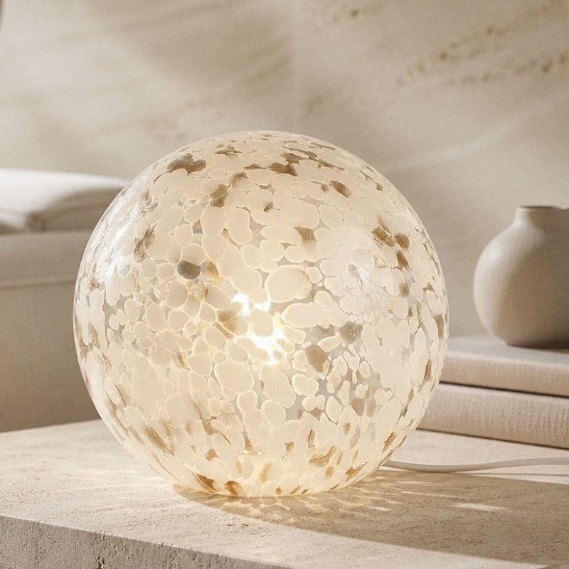ALMERIA - LAMPE BOULE NUAGE BLANC/OR - HOME EDELWEISS