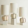 MALORY - LAMPE BOULE LIGNÉE 37CM - HOME EDELWEISS