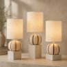 MALORY - LAMPE BOULE LIGNÉE 37CM - HOME EDELWEISS