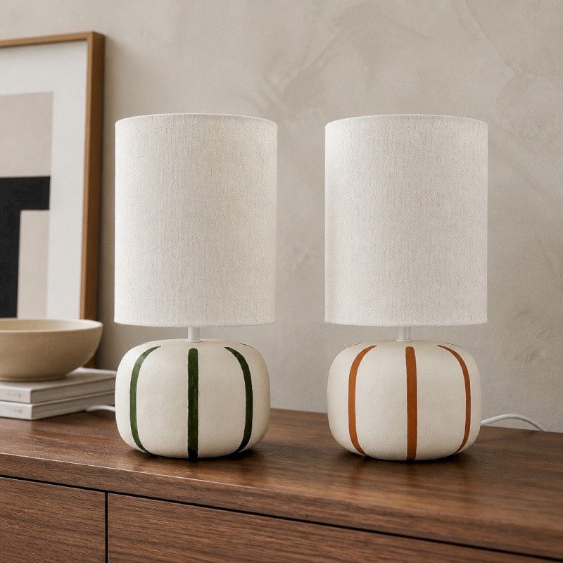 MALORY - LAMPE BOULE LIGNÉE 43CM - HOME EDELWEISS