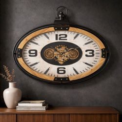 WOODWTOCK - HORLOGE GOUSSET OVALE 65CM - HOME EDELWEISS