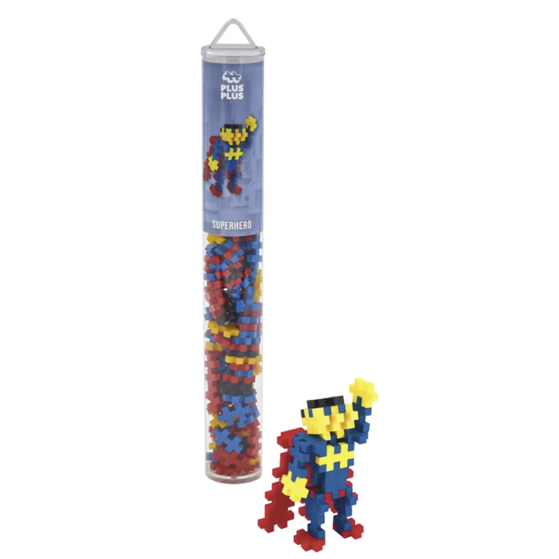 TUBE SUPER-HÉROS - JEU DE CONSTRUCTION - 100 PIÈCES - KONTIKI