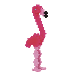 TUBE FLAMENT ROSE - JEU DE CONSTRUCTION - 100 PIÈCES - KONTIKI