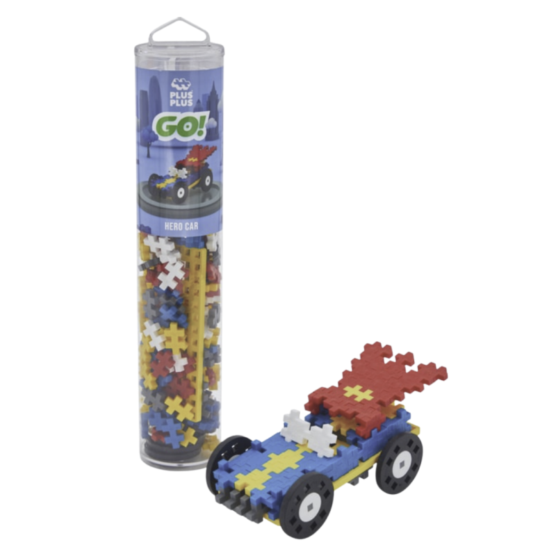 TUBE VOITURE SUPER HÉROS - JEU DE CONSTRUCTION - 200 PIÈCES - KONTIKI