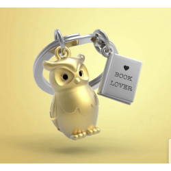 PORTE-CLÉS - CHOUETTE ET SON LIVRE - KONTIKI