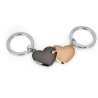 PORTE-CLÉS - DUO DE COEURS NOIR et ROSE GOLD - KONTIKI