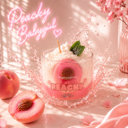 BOUGIE 2 MÈCHES - PEACHY - PEAU D'ÂNE