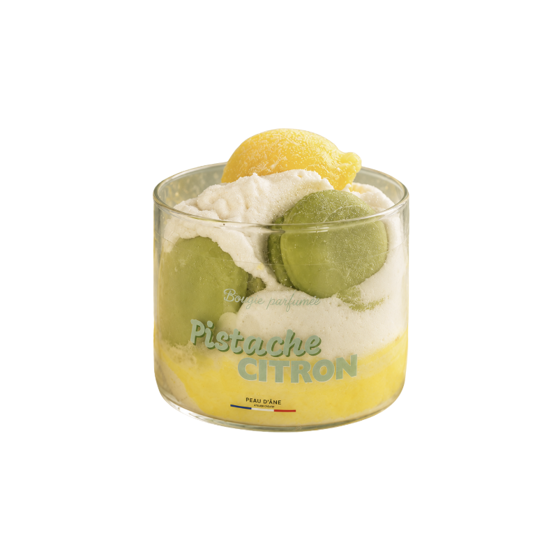 BOUGIE 2 MÈCHES - PISTACHE CITRON - PEAU D'ÂNE