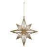 Suspension de Noël - 2 Etoiles polaires dorées - 17cm