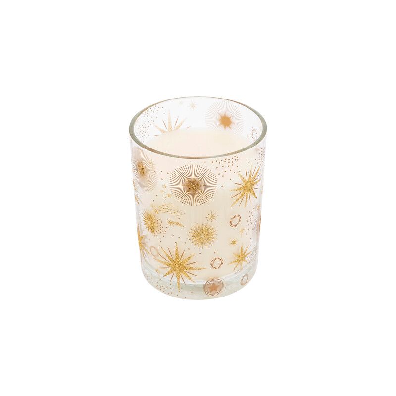 Bougie parfumée en verre - Décor étoile - 450G