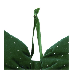 Nœud matelassé en polyester vert sapin - 24x20cm