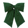 Nœud matelassé en polyester vert sapin - 46x38cm