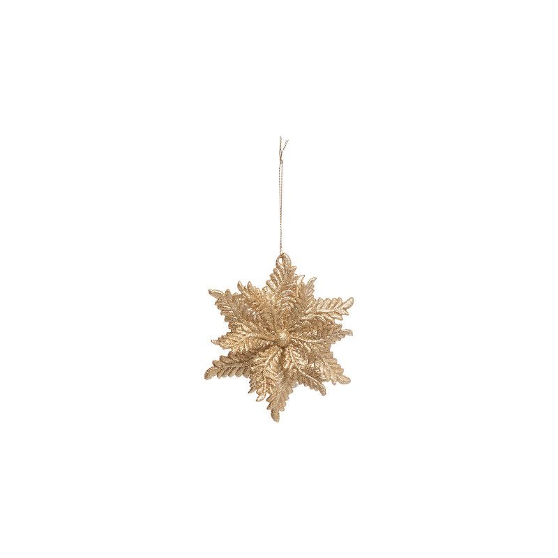 Suspension de Noël - Sujet fleur cuivre - 11cm