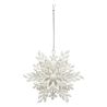 Suspension de Noël - Sujet fleur blanc - 11cm