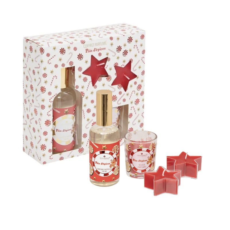 Coffret Spray d'ambiance et Bougie au Pain d'épices