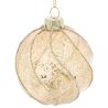 Boule de Noël en verre - Torsade bronze - D8cm