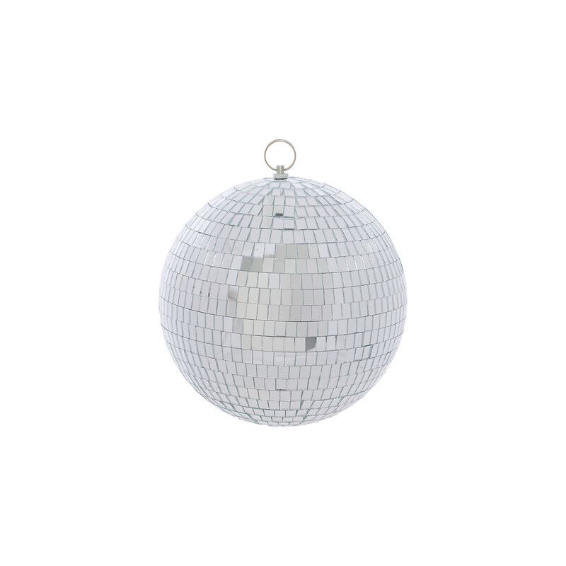 Boule de Noël en verre - Disco argenté - D20cm