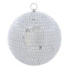 Boule de Noël en verre - Disco argenté - D20cm