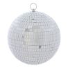 Boule de Noël en verre - Disco argenté - D20cm