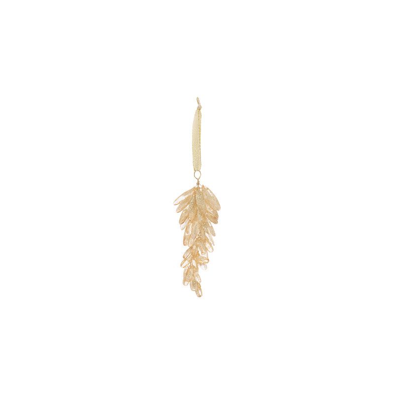 Suspension de Noël - Sujet Pomme de Pin perle - 15cm