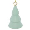 Suspension de Noël en bois - Sujet Sapin Etoile 3D vert - 10cm
