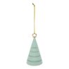 Suspension de Noël en bois - Sujet Sapin Etoile 3D vert - 10cm
